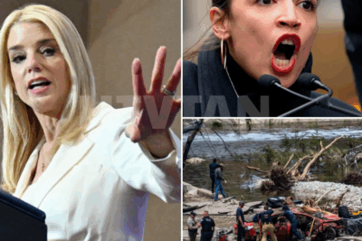 “AOC BLAMES MAGA FOR OVER 100 DE@THS IN TEXAS FLOODS—BUT PAM BONDI DROPS HARD EVIDENCE THAT LEAVES AOC SPEECHLESS!”  In a fiery exchange that has left the political world reeling, Alexandria Ocasio-Cortez blamed the MAGA movement for contributing to over 100 de@ths in the devastating Texas floods. However, Pam Bondi struck back with a shocking piece of hard evidence that left AOC completely speechless. The real culprit behind this tragic disaster has now been revealed, and the fallout is just beginning. What did Bondi present that changed everything? Full details below 👇