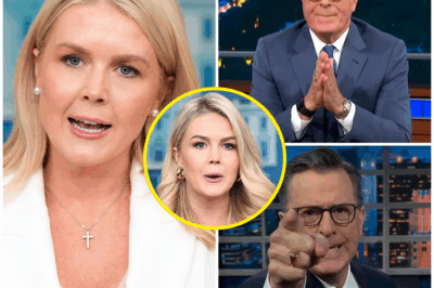 KAROLINE LEAVITT SHOCKS THE LATE SHOW—”YOU’RE A JOKE!” THE EXPLOSIVE MOMENT THAT BROUGHT DOWN COLBERT’S SHOW.  In a jaw-dropping moment that no one saw coming, Karoline Leavitt turned The Late Show upside down with a searing shout of “You’re a joke!” directed straight at Stephen Colbert during a live broadcast. The fiery outburst stunned the audience and sent the crew into chaos, as Colbert desperately tried to regain control, but the situation spiraled out of hand.  The shocking clash didn’t end there. Moments later, the bombshell dropped—The Late Show with Stephen Colbert was officially canceled. Fans and critics were left speechless, struggling to piece together the drama behind the scenes. Was this all scripted, or did it reveal deeper, hidden tensions?  The sudden collapse of Colbert’s empire has sent shockwaves through the late-night world. What triggered this explosive confrontation, and what comes next? The truth is more shocking than anyone could have imagined.