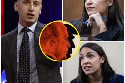 “I Don’t Expose Demons. I Just Illuminate the Truth.”  Stephen Miller walked into the studio oozing confidence, ready to defend his wife. He mocked, interrupted, and dismissed the allegations like they were nothing. But AOC didn’t react—she simply waited, knowing what was about to unfold.  Then, a shocking image appeared on the screen behind Miller. It wasn’t supposed to be there. Miller froze. For a brief moment, his confident demeanor crumbled as he fled the studio, hands shaking, jaw clenched.  In the eerie silence, AOC calmly said, “I just illuminate the truth.”  What was on that screen? The revelation sent shockwaves through Washington, and the fallout is only just beginning.