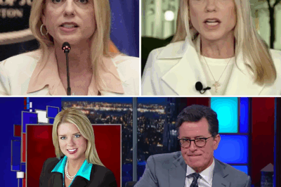 “YOU WANTED AIRTIME? NOW YOU’VE GOT A LEGACY” — PAM BONDI STUNS COLBERT WITH A SHOCKING TAKEOVER ON THE LATE SHOW  In one of the most unexpected clashes in late-night TV history, Pam Bondi turned The Late Show upside down during a fiery exchange with Stephen Colbert. What started as a political conversation quickly escalated into a live showdown, as Bondi fiercely pushed back against Colbert’s snarky remarks. With a biting response, “You wanted airtime? Now you’ve got a legacy,” Bondi left the audience—and Colbert—speechless. The moment has gone viral, sparking a nationwide debate about civility, political discourse, and the role of late-night television. Did Bondi win the night, or did Colbert lose control? The fallout is just beginning. 👇👇