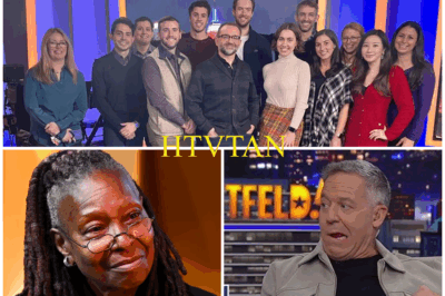 “WHOOPI GOLDBERG MAKES A FATAL ERROR—CROSSING THE LINE WITH GREG GUTFELD’S HEIGHT, AND IT COST HER EVERYTHING!”  What began as a typical debate on The View quickly escalated into an unforgettable showdown when Greg Gutfeld called out Whoopi Goldberg for her blatant historical revisionism. But just when things were heating up, Goldberg made a critical mistake—she mocked Gutfeld’s height, completely derailing the conversation and handing him a victory in an instant.  From that moment on, Gutfeld didn’t even need to speak. With a simple, calculated gesture, he made it clear that Goldberg had crossed a line. The entire newsroom was left in stunned silence, as the king of primetime effortlessly exposed the blunder that would haunt her.  What happened next shattered Whoopi’s credibility, leaving her powerless in the face of a single misstep.  The power dynamics in the room completely shifted, and Gutfeld’s silence spoke louder than any words could.