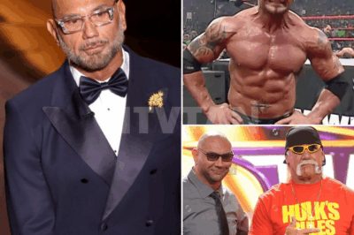 “Batista’s Heartfelt Tribute to Hulk Hogan: ‘You Believed in Me When No One Else Did’”  In an emotional and moving tribute, Batista took to social media to honor Hulk Hogan, calling him “the man who saw greatness in me before I did.” With heartfelt words, Batista expressed deep gratitude for Hogan, writing: “If it wasn’t for Hulk, I probably would have never stepped into that ring.” Fans are flooding the comments with love and memories, celebrating the legacy of “The Immortal” and the profound impact he had on so many in the wrestling world. Read Batista’s full, touching post below.