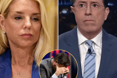 1 MINUTE AGO : Pam Bondi FLIPS The Late Show Upside Down—Stephen Colbert Left SHAKEN, Apologizes Backstage as Show Faces Possible Suspension What started as another night of sharp jokes and political jabs took a shocking turn when Stephen Colbert clashed with Pam Bondi live on The Late Show. But it wasn’t Bondi who cracked—it was Colbert. After pushing one joke too far, Bondi fired back with a cutting one-liner that left the host visibly stunned and the audience frozen in silence.  Within minutes, producers scrambled behind the scenes. Sources say Colbert was seen backstage immediately apologizing, clearly rattled by the backlash. Now, insiders are whispering that The Late Show may face a temporary suspension amid mounting pressure from network executives. Could one fiery exchange with Pam Bondi be the moment that finally brings Colbert’s reign to a halt?  FULL SHOCKING DETAILS BELOW 👇