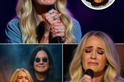 No one expected it — but when Carrie Underwood stepped onto the stage before 80,000 fans and began to sing “Mama, I’m Coming Home” in honor of Ozzy Osbourne, the entire arena fell silent. Her voice, rich with reverence and ache, wrapped around the lyrics like a prayer. By the final chorus, tears were streaming, not just from the crowd, but from the band behind her. It wasn’t just a tribute — it was a goodbye no one saw coming