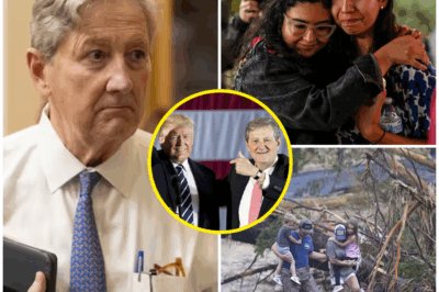 SHOCKING HEROISM: TRUMP AND SEN. KENNEDY RISE TO THE OCCASION IN TEXAS—LEAVING A NATION IN TEARS!  In a stunning moment of leadership, Donald Trump and Senator John Kennedy appeared in Texas amid the devastating floods, offering support when the state needed it most. As floodwaters ravaged homes, Trump’s financial support and Kennedy’s tireless work on the ground provided a lifeline to the victims. Their unexpected partnership left the community in tears, showing what true leadership looks like in times of crisis.  But why did this powerful moment feel so perfectly timed? Is this just the beginning of a greater legacy, or was this act of heroism just a one-time gesture? The nation is watching closely, and the impact of their actions is only starting to unfold.