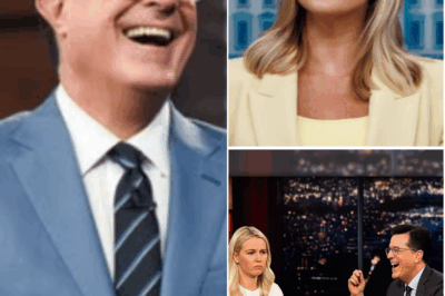 “‘HA…HA…HA! NOW WHAT?’—STEPHEN COLBERT MOCKS KAROLINE LEAVITT, BUT HER REVEALING COMEBACK LEAVES HIM STUNNED!” Stephen Colbert tried to mock Karoline Leavitt on live TV, laughing, “Why are you laughing? We haven’t done yet.” But Leavitt wasn’t having it—she quickly shut him down with a biting response: “Maybe you should focus on keeping your show afloat before mocking me, because it’s clear you’ve lost your edge.” The words hit hard, and the studio was left in stunned silence. Click here to discover why this moment has sparked a media frenzy and what it means for their public dynamic.