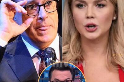 “SOME PEOPLE CAN’T HANDLE REAL CONVERSATIONS, SO THEY FAKE THEM.” –  LEAVITT DROPPED A CRYPTIC HINT. DID KAROLINE LEAVITT JUST DROP A BOMBSHELL ON COLBERT? 🤯 WAS THEIR “DEBATE” A TOTAL HOAX? WHO’S BEHIND THE SHOCKING AI SCANDAL—AND WHY IS THE MEDIA SILENT? 🚨 (YOU WON’T BELIEVE WHAT SHE SAID NEXT…)  Rumors are swirling after Karoline Leavitt made explosive claims about Stephen Colbert’s show, hinting at a scandal far bigger than a simple debate. Sources whisper that their supposed clash was entirely fabricated—AI-generated, scripted, and staged. But why? Was Colbert’s team desperate for ratings? Or is there a darker truth buried beneath the surface? Now, insiders claim the controversy runs deeper—allegations of behind-the-scenes sabotage, leaked emails, and even threats to cancel her appearances. Who’s pulling the strings? And what aren’t they telling us?  Don’t miss the jaw-dropping details—click now before this story disappears! 🔥