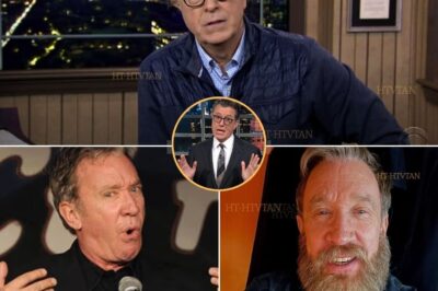 “OH WOW, CBS IS SPENDING A BILLION TO TEACH US THAT MEN CAN STILL FIX SINKS AND AVOID PRONOUNS.” — STEPHEN COLBERT’S SHOCKING SARCASM IGNITES FIRESTORM OVER $1 BILLION TIM ALLEN-SHOW!   Stephen Colbert’s biting sarcasm about CBS’s new $1 billion sitcom starring Tim Allen and Richard Karn has gone viral, with Colbert fans cheering and the internet exploding. “Wow, CBS is spending a billion to teach us that men can still fix sinks and avoid pronouns,” Colbert quipped, and the media world erupted.  But while Colbert’s fans are all in, Tim Allen and Richard Karn’s supporters are firing back hard. What does this mean for the future of “non-woke” comedy, and why are fans so divided over the show’s ‘back-to-basics’ message? The drama is escalating—don’t miss what happens next! Full details below
