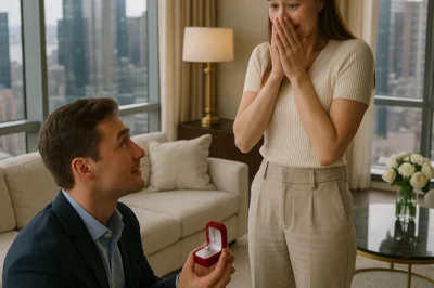 The Ring Came Out Right After My Boyfriend Saw My Luxury Apartment—But He Didn’t Realize It Was All a Setup === I don’t usually test people. I believe in honesty, transparency, and giving people the benefit of the doubt. But something about Nate’s sudden proposal felt… off. Too perfect. Too well-timed. Like he’d skipped a few chapters and jumped straight to the ending, hoping I’d sign off without reading the fine print. Spoiler: I did say yes. Just not for the reason he thought. We met about eight months ago at a rooftop party thrown by a mutual friend. Nate had the easy confidence of someone who grew up popular and never had to work too hard to be liked. He made people laugh. He listened just enough to seem thoughtful. And when he offered to walk me to my car at the end of the night, I let him. He kissed me under a flickering streetlight, and for a while, I thought maybe—just maybe—this could be something. And it was. For a little while. But charm, I’ve learned, can be dangerous when it comes from someone with something to gain. By month three, I started noticing patterns. We only ever went to his place—a cluttered little apartment that smelled like old pizza and ambition. He called it “vintage.” I called it “water damage and no insulation.” Nate always paid for dinner, but only if we were eating tacos off paper plates or grabbing happy hour sushi. He had an entire speech about how women today were too materialistic, too focused on money. He made it clear, repeatedly, that he wasn’t interested in someone who “used men for lifestyle upgrades.” It might’ve been noble, if it weren’t so rehearsed. What he didn’t know was that two years before we met, I sold my tech company to a health data firm for seven figures. It had started as a burnout-prevention app I coded out of my living room. I grew it, scaled it, and cashed out. Quietly. Since then, I’ve worked in an advisory capacity at a startup accelerator. I stay busy, I stay low-key. I drive my old Corolla, I wear simple jeans and sneakers, and I’ve never once mentioned my penthouse or the investments that keep my bank account more than comfortable. Why? Because I wanted to be seen for who I was—not what I owned. And by month six, I was ready to see who Nate really was. So I invited him over. He showed up holding gas station roses and a bottle of red wine with a $12 sticker still on it. His eyes widened the second the doorman greeted me by name. “Whoa,” he said, glancing up at the building. “This is where you live?” I smiled. “Yep.” The elevator ride was quiet. He was fidgeting. When we reached the top floor and stepped into my apartment—floor-to-ceiling windows, skyline views, custom art lining the walls—he froze. He didn’t speak for a full minute. Just looked around like he’d walked into a billionaire’s dream. “This is… incredible,” he finally breathed. “You live here alone?” “Just me,” I said, casually taking his coat and setting it beside the imported Italian credenza. That night, he barely touched me. He didn’t compliment me like he usually did. He didn’t ask questions about the view or the books on my shelves. Instead, he walked around the apartment like a realtor, soaking in the details. The smart fridge. The espresso bar. The private terrace. I knew that look. It wasn’t love. It was calculation. And exactly one week later, Nate proposed. He brought a ring—simple, small, the kind you grab in a rush—and gave a speech about “fate” and “not wasting time” and how he’d “never met anyone like me.” I smiled. I kissed him. I said yes. And then I made a phone call to my best friend, Kat. “You were right,” I whispered into the phone. “He proposed.” Kat didn’t even act surprised. “Girl. He saw that penthouse and immediately proposed to the condo, not you.” We laughed. But inside, I felt cold. I didn’t know if he loved me. I only knew he loved the package I came in. So I decided to find out. The next week, I called him in tears. “Baby,” I sniffled. “I lost my job. My whole team got cut in restructuring. And that’s not all… there was a leak in the apartment. Water damage everywhere. It’s basically unlivable right now.” I held my breath. He didn’t say, “Are you okay?” or “What can I do to help?” Instead, after a pause, he said, “Damn… that sucks.” He stayed quiet too long. I could hear his brain working. Calculating. “I’ll be staying with Kat for a while,” I added. “Just until I figure things out.” “That might be a good idea,” he said slowly. “You need time to get back on your feet.” And just like that, he started pulling away. The next day, he canceled our dinner plans. The day after that, he didn’t return my calls. By the third day, he texted: “I think we moved too fast. Let’s take a little space and regroup.” I stared at the message, stunned—but not surprised. He had seen the palace and proposed to the queen. But the second the crown slipped, he bolted. Three days later, I video-called him. He answered looking guilty, pale, unshaven. “Sylvie,” he said, trying to smile. “Hey. I was just thinking about you.” I didn’t smile…. (continue reading in the 1st comment)