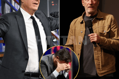 “It Was Supposed to Be a Simple Network Decision: Cancel a Show, Silence a Voice. But When the Voice Belongs to Jon Stewart, and His Closest Friend is Stephen Colbert, Simple Decisions Have Catastrophic Consequences.”  What was meant to be a routine decision—cancel a show, silence a voice—has now ignited an industry-wide storm. When the voice in question belongs to Jon Stewart, and his closest friend is none other than Stephen Colbert, the stakes are much higher. Following a secret meeting between these two media giants, a media empire is now bracing for a storm that may reshape the future of television.  The details of their plan remain the most guarded secret in the industry, with every new rumor making waves more terrifying for the old guard than the last. This is the story of how trying to end one show might have unintentionally sparked a war that will change the landscape of TV forever.  Full details in comment👇