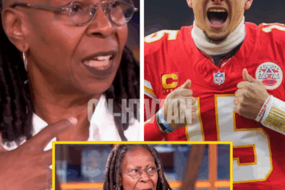 “You thought you could corner me – now you’ll answer for it” – Patrick Mahomes stuns America with $50 million lawsuit targeting The View and Whoopi Goldberg, claiming a calculated on-air trap that insiders warn could blow the lid off daytime TV’s hidden rivalries and power struggles