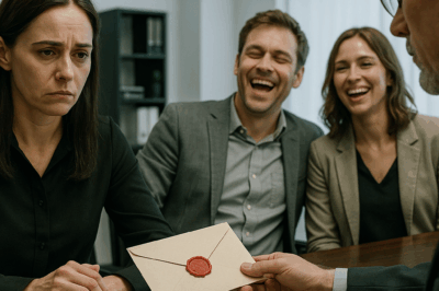 Betrayed Wife Stunned at Will Reading as Husband and Girlfriend Mock Her! Her Mother-in-Law Left Just a Mysterious Letter… She Read It and Nearly Fainted!