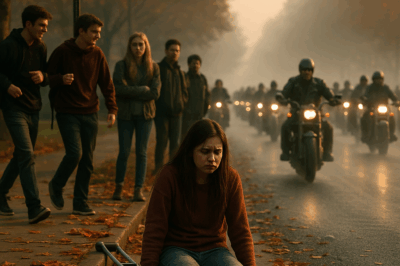 ch1😱 Bullies Tripped a Disabled Teen at the Bus Stop—The Next Day, 99 Motorcycles Surrounded Them