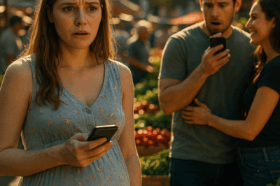 (CH1) About to Give Birth, She Went Alone to the Market — Only to Catch Her Husband With Another Woman. One Text Froze Him on the Spot…