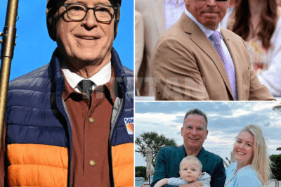 “Married Her History Teacher” — Stephen Colbert Mocked Karoline Leavitt on Live TV. What Happened Seconds Later Left the Studio Frozen.  It started as a typical late-night jab.  “Married her history teacher,” Colbert quipped, smirking as the audience roared with laughter — a sharp blow aimed squarely at Karoline Leavitt and her husband, Nicholas Riccio.  But then — everything changed.  The camera shook. The laughter faltered. The mic went dead. Colbert’s grin vanished.  What the audience didn’t see — what the broadcast cut off — was Riccio standing up. Calm. Unshaken. The man many had called Leavitt’s “quiet shadow” suddenly stepped into the light.  And with just a few quiet words, he silenced a room built for applause.  No shouting. No chaos. Just presence. What Riccio said hasn’t been fully released, but sources inside the studio say it “cut deeper than anything Colbert delivered all night.”  For the first time in years, a joke landed wrong — and the audience felt it. No one saw Leavitt’s reaction. No one needed to. Because the moment wasn’t about her anymore.  It was about the one person no one expected to speak… speaking with devastating clarity.  👇 What did Nicholas Riccio say off-air that made CBS pull the feed? And why are producers scrambling now? Full story + reactions below 👇