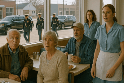 A Waitress Secretly Fed a Quiet Boy Every Day! One Morning, 4 SUVs Pulled Up to Her Diner…