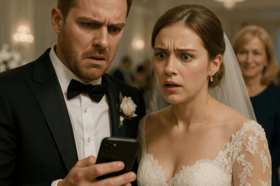 During the wedding, the groom received a text message – after reading it, he recoiled from the bride in horror…
