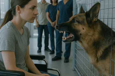 A young woman unable to walk reached the animal rescue center. What the fiercest German Shepherd did left everyone stunned…