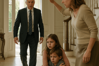 The little girl cried and begged her stepmother, “Don’t hurt us.” Suddenly, her millionaire father came home and saw her and shouted…