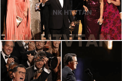 “THEY TOOK HIS SHOW — BUT COULDN’T TAKE HIS VOICE” — COLBERT’S EMMY SPEECH STUNS HOLLYWOOD, AND ONE LINE IS GOING VIRAL 🔥 No script. No bitterness. Just presence. When Stephen Colbert stepped onto the Emmy stage, many thought he’d play it safe. Instead, he delivered a quiet masterclass in resilience. Before he even opened his mouth, the audience stood. And when he finally spoke, five words echoed louder than any rant. It wasn’t about revenge. It wasn’t even about ratings. It was a statement. A message. And, according to insiders, a not-so-subtle response to the people who tried to write him off. What exactly did Colbert say — and why is the network scrambling to shift the narrative? Full moment and reaction breakdown 👇