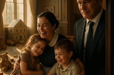 (CH1) The millionaire returned home earlier than usual, expecting to find the house quiet and his children still with their tutors. Instead, as he walked down the hallway, he heard laughter echoing from the playroom. Peeking inside, he stopped in his tracks. His maid was on the floor, surrounded by toys, reading stories and playing with his kids as though they were her own. The children’s faces glowed with joy he hadn’t seen in years. In that moment, his eyes filled with tears — realizing money had bought them everything but love