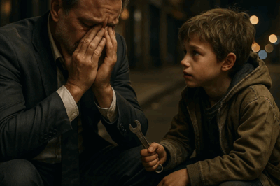 (CH1) Late one night, a millionaire sat on the curb outside his office, his head in his hands, whispering for help no one could give. Out of the shadows, a homeless boy approached, clutching a broken toy car. Hearing the man’s cries, he simply said, ‘I can fix it.’ The millionaire laughed bitterly, but then watched in silence as the boy’s small hands worked with patience and care. What began as mending a toy became something far greater — a lesson in hope, resilience, and the kind of strength money could never buy