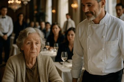 (CH1) Elderly woman sat alone in a 5-star restaurant — guests whispered she didn’t belong. then the owner walked out and his first words stunned everyone