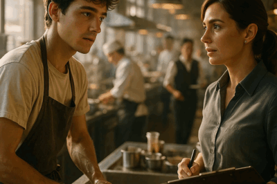 (CH1) Heir to a restaurant empire became a dishwasher to investigate — but ended up falling in love with the manager…