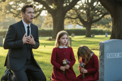 ch1💔 He Went to Say Goodbye at His Ex-Wife’s Grave — But Found Two Girls Crying There… With His Eyes