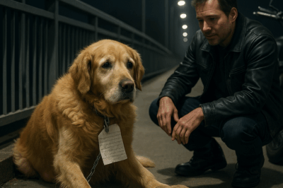 A Lone Biker Found a Shivering Dog on a Bridge Beside a Letter — What He Read Changed His Life Forever