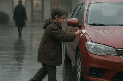 Hurrying to her abortion appointment, the woman discovered she had forgotten her documents in the car. Upon returning, she saw a homeless boy leaving a note under the windshield wiper. Unfolding it, she was shocked by what it revealed