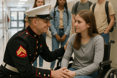 Bullies Smashed the Disabled Girl’s Chair During Lunch — Then Her Marine Brother Fiercely Showed …