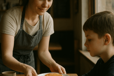 A Waitress Fed a Lonely Boy in Secret Every Morning — Until Four Black SUVs Arrived With a Letter That Silenced the Entire Town