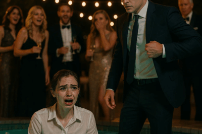 ch1 The poor waitress was shoved into the pool as everyone laughed — but when a millionaire walked in moments later, what he did left the crowd frozen…