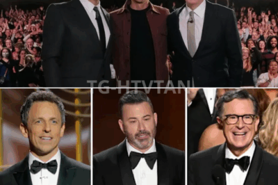 📺 HISTORY WAS MADE IN BROOKLYN TONIGHT — AND THE LATE-NIGHT WORLD JUST SHIFTED For one night only, three of America’s sharpest voices stood side by side — not to compete, but to collaborate. Kimmel, Colbert, and Meyers pulled off a late-night feat that felt equal parts protest, party, and pop-culture phenomenon. 🔥 From biting satire to brilliant sketches (and one unannounced A-lister), this wasn’t just entertainment — it was a statement. 💬 So… was this a one-night-only act of TV rebellion? Or the dawn of a new late-night alliance? 👇👇