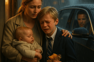 ch1💔 A poor mother shared her jacket and her last empanada with a crying boy in the rain — unaware that his millionaire father was watching from his car, realizing for the first time how much love money could never buy.