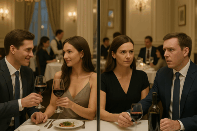 My Husband Took His Lover Out to Dinner — He Never Expected Me at the Next Table With Someone Who Would Humiliate Him Forever