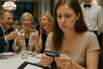 ‘Find Another Table, You’re Not Family,’ My Sister Sneered. Everyone Laughed — Until the Waiter Handed Me Their $3,270 Bill. I Paid Without a Word… But Then a Voice From Behind Changed Everything.