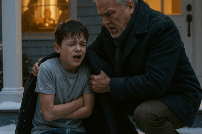 On Thanksgiving, My Grandson Shivered Outside While His Mom and Stepfather Feasted — I Kicked the Door Open and Said Six Words That Left Them Frozen