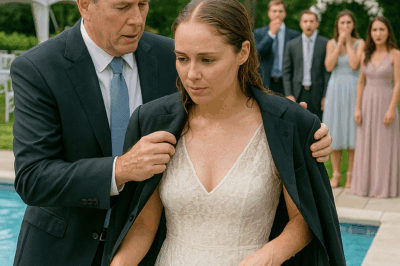 My Groom Tossed Me into the Pool During Our Wedding Shoot — He Never Expected My Dad’s Reaction