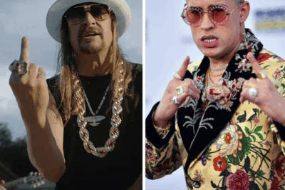Kid Rock didn’t hold back, declaring: “You bring a man in a dress to the Super Bowl? Then don’t call it football, call it a circus.” To him, the Super Bowl stage isn’t just another performance — it’s the moment the whole world is watching, a symbol of strength and American spirit. That’s why he fiercely opposed the idea of Bad Bunny, a man with an eccentric dress-wearing style, headlining the show. He made his stance clear: “I’ll walk away as an NFL fan if they let Bad Bunny take that stage. This isn’t just a bad choice — it’s an insult to American music.”