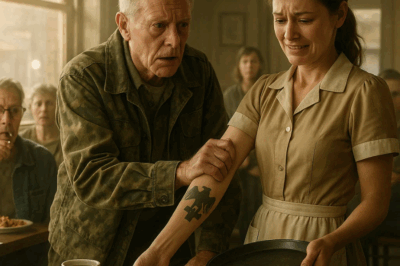 (CH1) A veteran sitting at the café spotted a tattoo on the waitress’s arm. The moment he recognized it, his face went pale with horror.