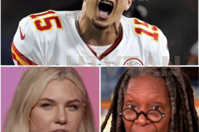 “SIT DOWN, BARBIE.” WHOOPI’S LIVE JAB AT ERIKA KIRK BACKFIRED — AND PATRICK MAHOMES’ RESPONSE SHUT THE ROOM DOWN 🧨🏈 No one expected him to speak. But after Whoopi Goldberg stunned the studio with a cutting remark toward Erika Kirk, it was Super Bowl MVP Patrick Mahomes who stood up — not in anger, but in quiet defiance. He didn’t raise his voice. He didn’t clap back. Instead, he delivered a single, measured truth that turned the tension into something else entirely. The audience didn’t cheer for the drama — they applauded the dignity. So what exactly did Mahomes say… and why is it being called the most respectful mic drop of the year? 👇