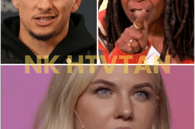 WHOOPI FIRED A SHOT — BUT PATRICK MAHOMES STOOD UP, SPOKE ONCE, AND CHANGED THE ENTIRE ROOM 🧊🏈 It started with a jab — sharp, unexpected, and broadcast live. Whoopi Goldberg’s “Sit down, Barbie” remark toward Erika Kirk sent shockwaves through the studio. But before Erika could reply, Patrick Mahomes stepped in. No drama. No insult. Just a calm, powerful statement that flipped the energy instantly. The audience didn’t erupt — they rose. Not for the controversy, but for the clarity. What did Mahomes say that turned tension into truth — and left even Whoopi in stunned silence? 👇