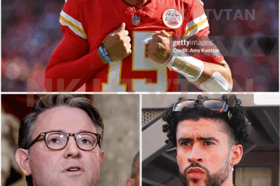 BREAKING: PATRICK MAHOMES JUST TORE INTO “THE SYSTEM” — AND HIS DEFENSE OF BAD BUNNY HAS THE NFL SHAKING 🎤🏈  He could’ve stayed quiet. But Patrick Mahomes didn’t just back Bad Bunny as Super Bowl headliner — he went further. In response to Mike Johnson calling Bunny a “terrible choice” and accusing the singer of damaging “family values,” Mahomes dropped a statement so direct, it’s being called one of the boldest off-field moments of his career. The NFL world lit up instantly. But this wasn’t just about music or football. Mahomes challenged the very playbook of public narrative — cancel culture, selective outrage, and how America defines “acceptable.” 👇 What exactly did Mahomes say that made execs go silent — and teammates stand up? Full reaction and what happens next…