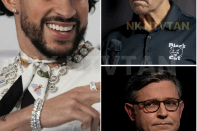 BAD BUNNY JUST ROASTED MIKE JOHNSON — AND TURNED THE SUPER BOWL DEBATE INTO A COMEDY MASTERCLASS 😱🔥 When Mike Johnson suggested swapping Bad Bunny for 82‑year‑old Lee Greenwood at the 2026 Super Bowl, the reggaeton superstar didn’t stay silent—he went viral. During a surprise Miami performance, Bunny fired back with a joke that scorched Capitol Hill and had the crowd screaming: “At that age, he should retire to the countryside and raise goats and chickens.” Then came the knockout: “Got any other terrible ideas?” Phones lit up, clips exploded, and even Greenwood laughed along. But beneath the humor lies a sharper beat about culture, relevance, and who defines “American.” 👇 The full breakdown of how a single roast became the most talked‑about moment in the road to Super Bowl LX.