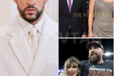 BAD BUNNY ON STAGE. TRAVIS KELCE ON THE FIELD. TAYLOR SWIFT? NOWHERE TO BE SEEN — AND THAT’S NO COINCIDENCE 😮🔥 The NFL wanted fireworks — and they may have gotten more than they bargained for. With Bad Bunny headlining the Super Bowl and Travis Kelce chasing another ring, Taylor Swift had a front-row seat to history. But she walked away. No performance. No spotlight. Just silence. Now fans are piecing it together: could her absence be about more than loyalty? Could it be about two powerful men, and one superstar choosing peace over headlines? 👇 Here’s why Taylor’s decision may be the most strategic—and emotional—move of her career.