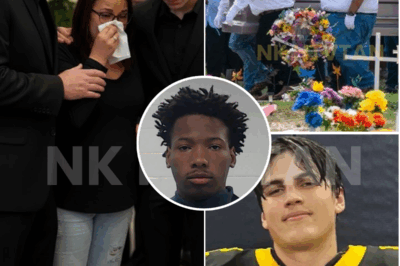 “HE’S NEVER COMING BACK” — A MOTHER’S CRY AND A FATHER’S PROMISE TURN A FUNERAL INTO A CALL FOR JUSTICE 😢🗣️ Hundreds came to mourn. No one left unchanged. The funeral for Austin Metcalf, the 17-year-old whose life ended in a tragic track meet altercation, took a devastating turn when his mother sobbed from the podium: “Give me back my son!” Her voice cracked. The room broke. But it was Austin’s father who delivered the final blow — standing firm before cameras, vowing “justice, no matter how far I have to go.” What happens next isn’t just a legal fight — it’s a national moment of truth about loss, accountability, and the unbearable silence left by a child taken too soon. 🔵 👇 emotional footage, family statements, and what could reshape the courtroom battle ahead