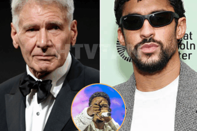 THE LINE THAT STOPPED AMERICA: Harrison Ford breaks his silence — and delivers 10 words that just shook the Super Bowl to its core 🎤🇺🇸  No podium. No hashtags. No dramatic flair.  Just Harrison Ford, stepping into a storm he never asked for — and delivering a sentence so simple, so undeniable, that it silenced both sides.  As debate exploded over Bad Bunny’s Spanish-language halftime show, critics demanded English-only performances on what they called “America’s stage.”  Ford didn’t shout. He didn’t defend. He just looked up and said:  “If we start forbidding songs just because they’re not in English… we’ve already forgotten what music is.”  That was it. And it was enough.  The quote swept across networks, timelines, and headlines like wildfire. Because it didn’t come from a celebrity chasing clout. It came from a man who never speaks unless it matters.  Executives were stunned. Commentators went quiet. One producer put it best: “Ford didn’t join the fight — he ended it.”  Now, the only question left is: Did Harrison Ford defend Bad Bunny… or the very soul of the Super Bowl itself?👇