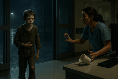 (CH1)The hospital entrance flew open, and there he was — a frail boy in shabby attire, walking in with no one beside him.